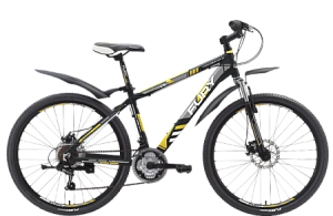 Велосипед FURY Yokogama Disc черный/желтый/серый 20"