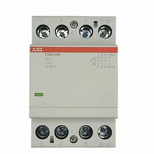Модульный контактор ABB ESB40-40N-01 (40А АС-1, 4НО) 24В AC/DC 1SAE341111R0140