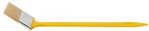 Кисть радиаторная, натуральная светлая щетина, желтая пластиковая ручка 2,5" (63 мм) FIT