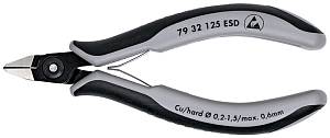 Бокорезы прецизионные ESD, острая головка, 125 мм, 2-комп антистатические ручки KNIPEX