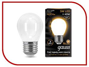 gauss 105202105 LED Fillament Globe OPAL E27 5W 2700K Лампа светодиодная на 5Вт